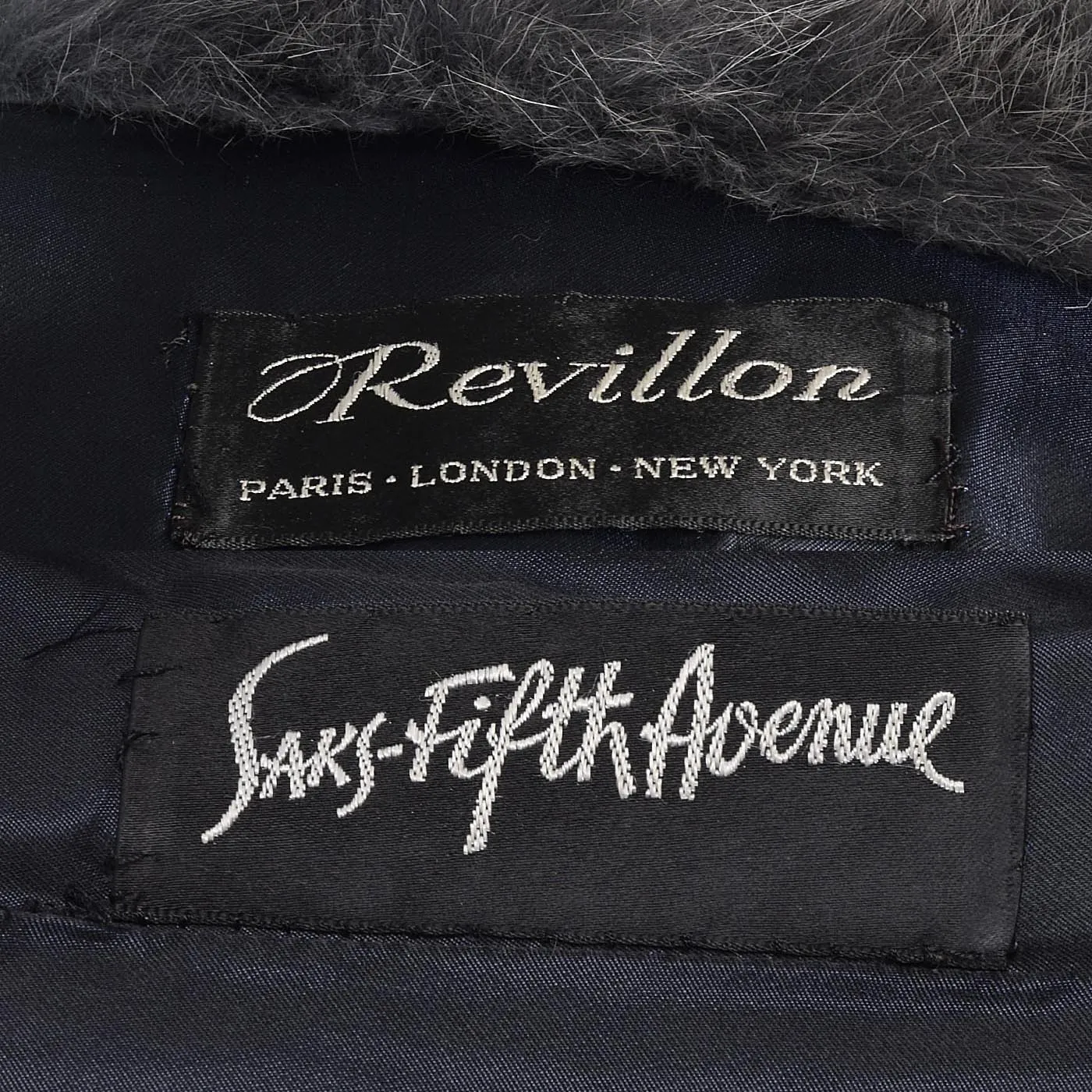 Saks Fifth Avenue Revillon Full Length Sheared Beaver Coat with Fox Fur Tuxedo