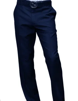 SLIM FIT FLAT FRONT DRESS PANTS, SUPER 150'S ITALIAN FABRIC | PA-200B-Sapphire