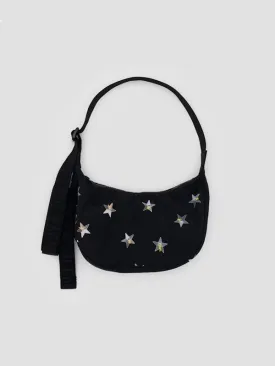 Small Nylon Crescent Bag: Stars