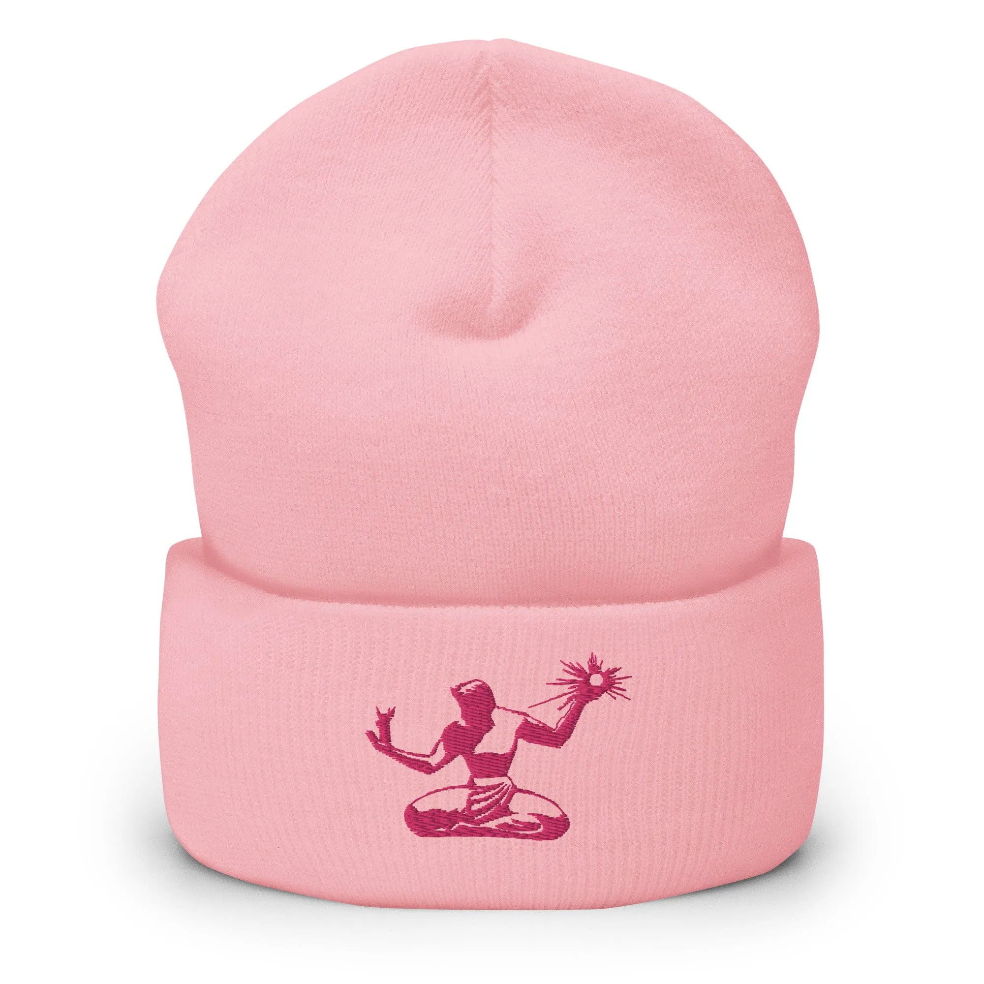 Spirit of Detroit Embroidered Cuffed Beanie - Pink