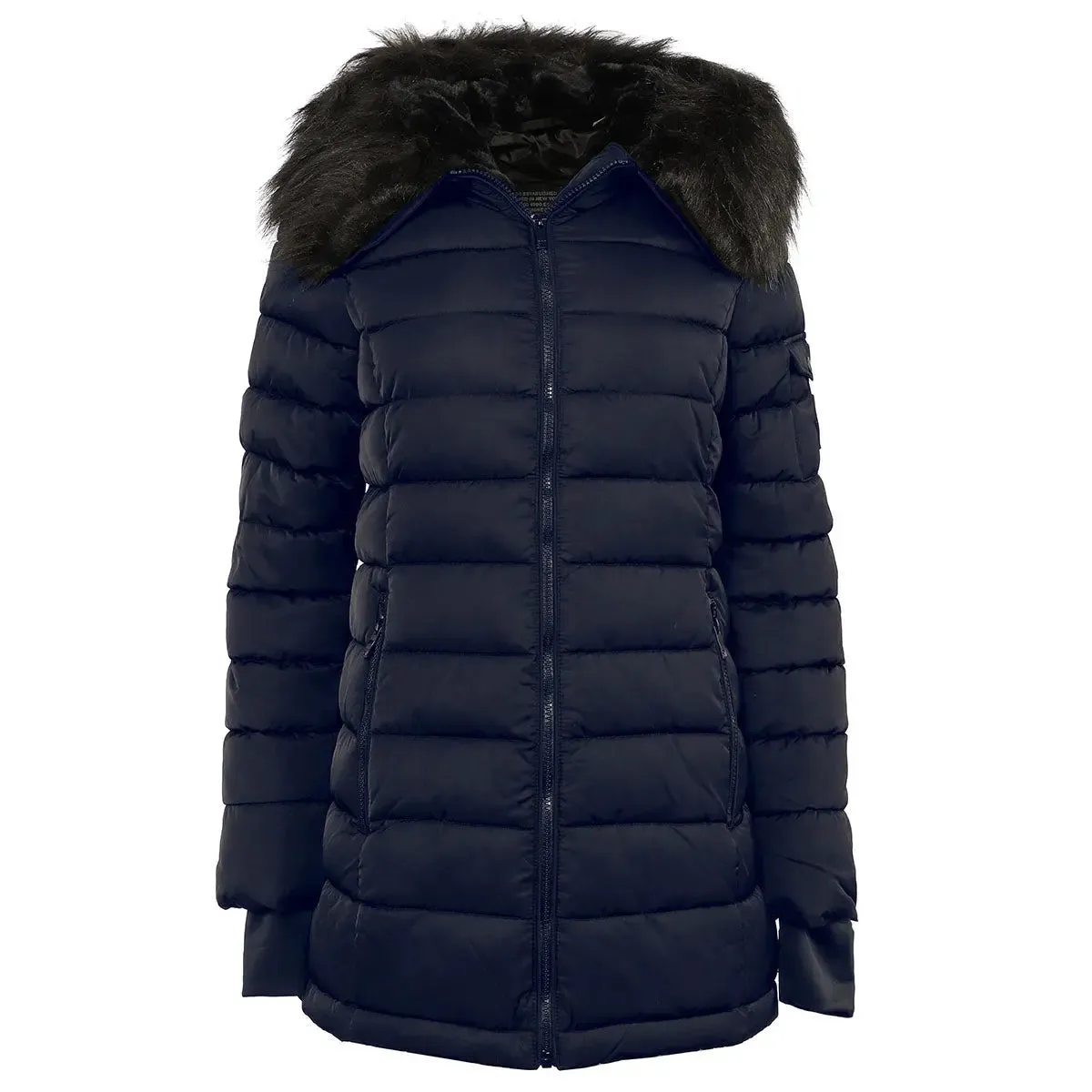 Steve Madden Women's Jacket with Fur Lined Hood