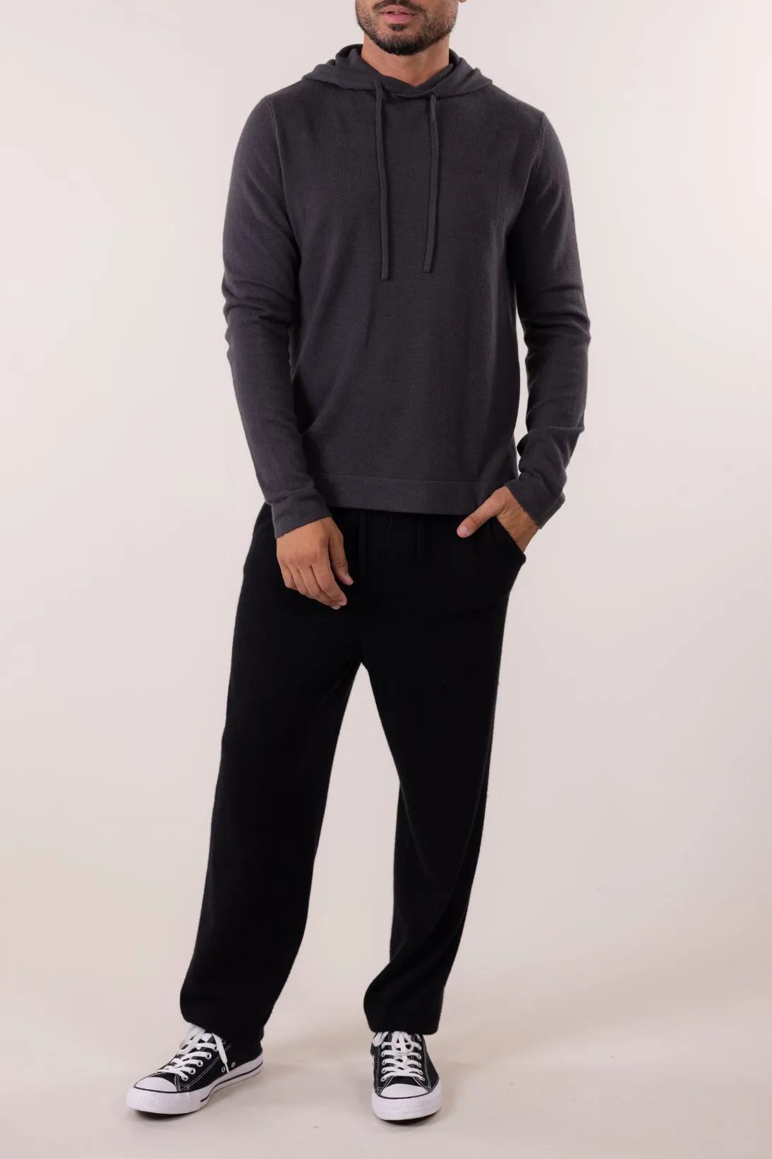 SUSTAINABLE CASHMERE HOODIE PULLOVER