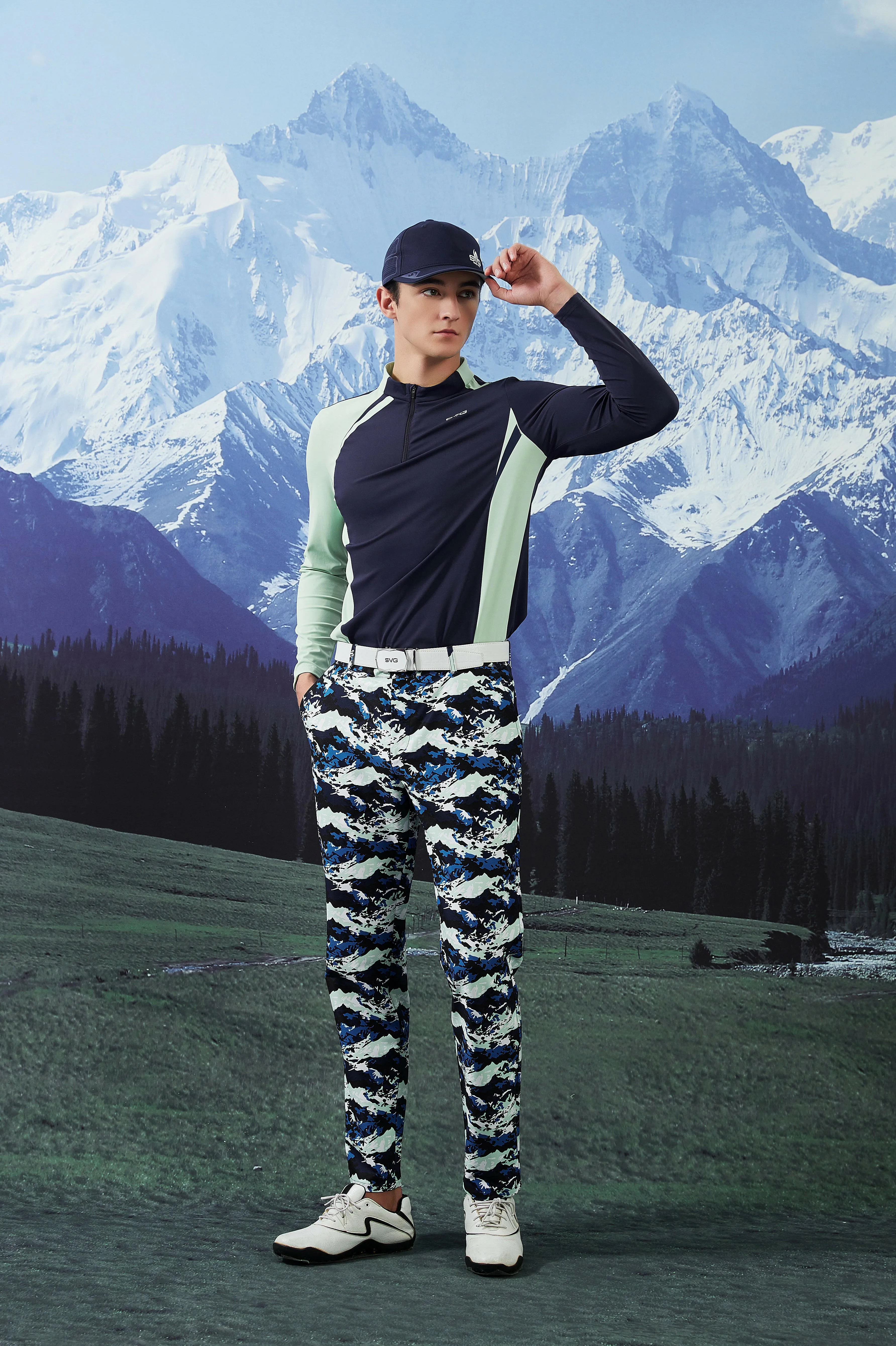 SVG Men's Camouflage Print Down Thermal Pants