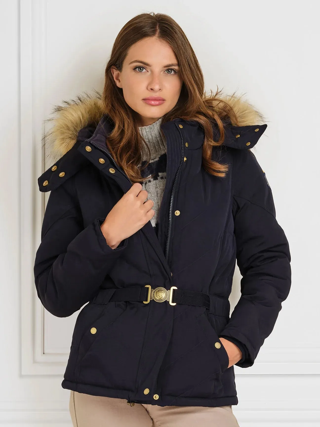 The Charlotte Padded Jacket - Navy Blue