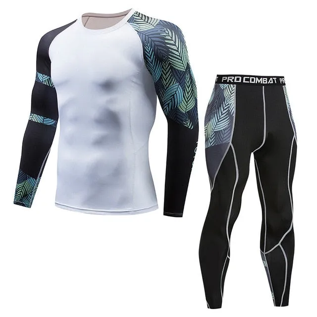 Thermal Underwear  Men Sets Compression Sweat Quick Drying Long Johns fitness