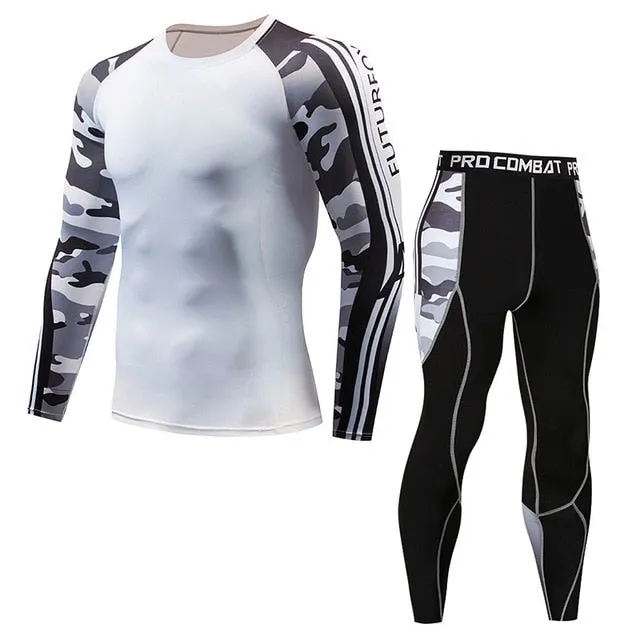 Thermal Underwear  Men Sets Compression Sweat Quick Drying Long Johns fitness