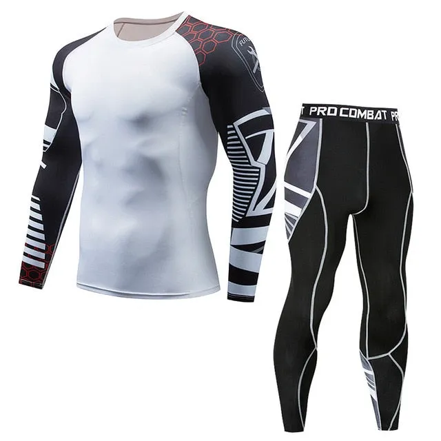 Thermal Underwear  Men Sets Compression Sweat Quick Drying Long Johns fitness