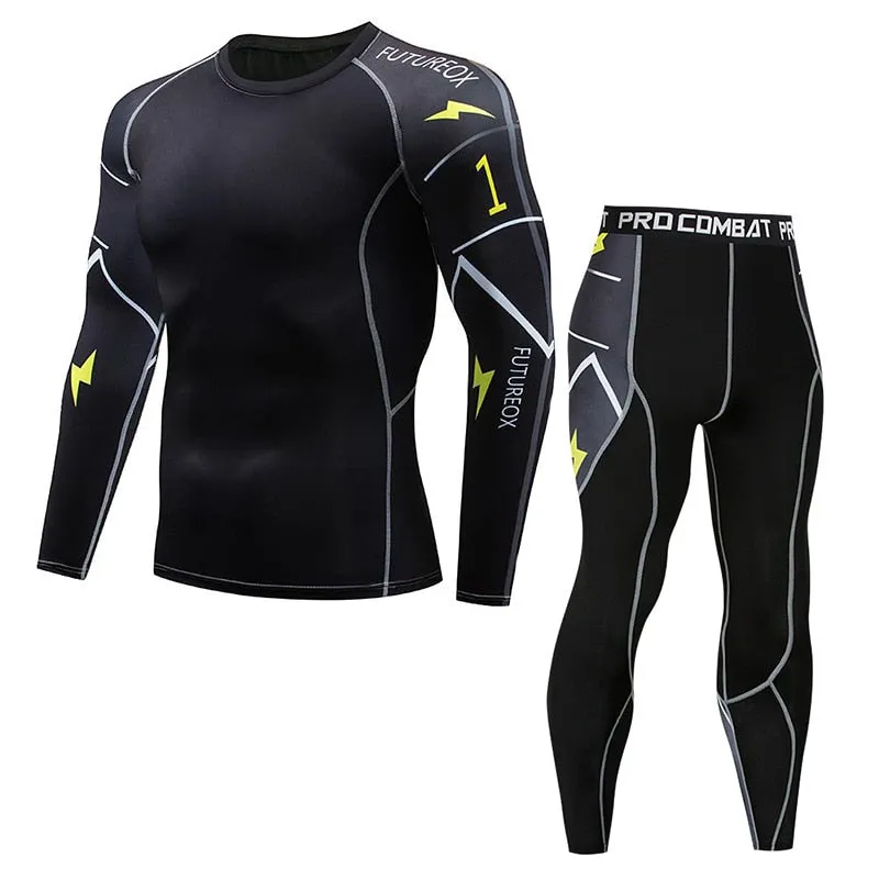 Thermal Underwear  Men Sets Compression Sweat Quick Drying Long Johns fitness