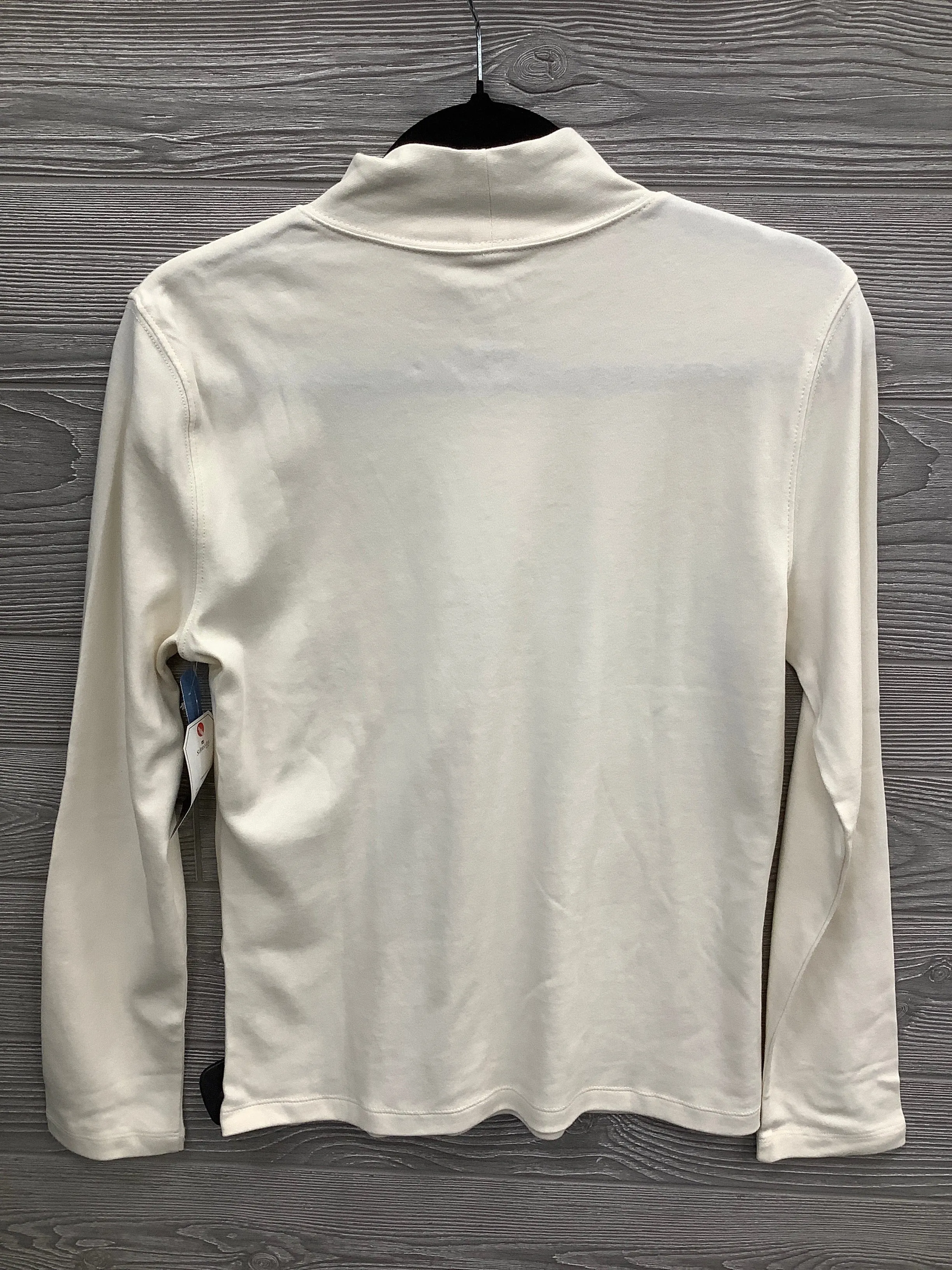 Top Long Sleeve Basic By St Johns Bay In Cream, Size: Mp