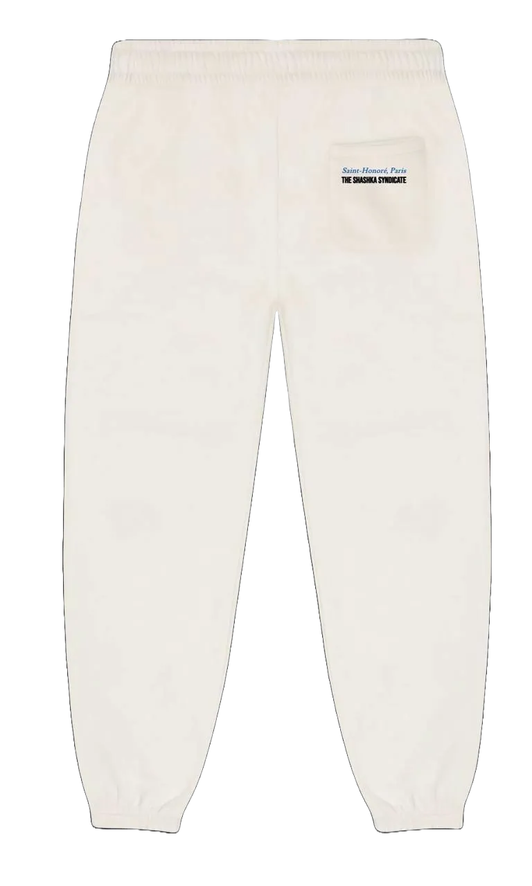 TSS White with Royal Blue Arabs In Paris Sweatpants