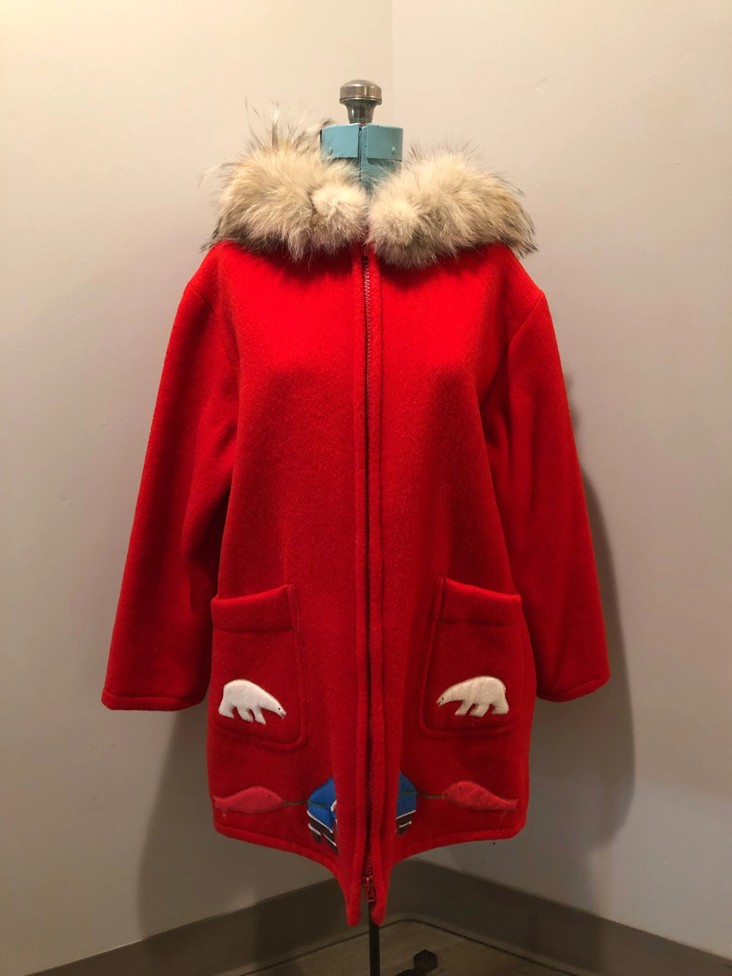 Vintage Inuvik Parka Enterprise Red Wool Northern Parka with Storm Shell, Made in Canada, SOLD