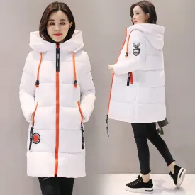 Winter Jacket Women Coat Hooded Outwear Female Parka Thick Cotton Padded Lining