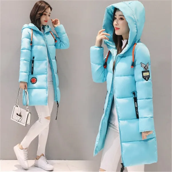 Winter Jacket Women Coat Hooded Outwear Female Parka Thick Cotton Padded Lining