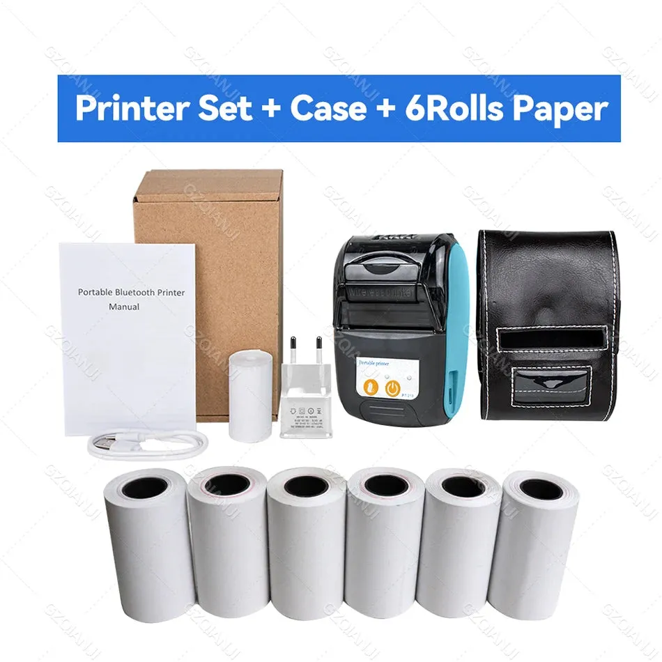 Wireless Mini Thermal Printers Portable Receipt Printer Bluetooth 58mm Mobile Phone Android POS PC Pocket Bill Makers Impresora