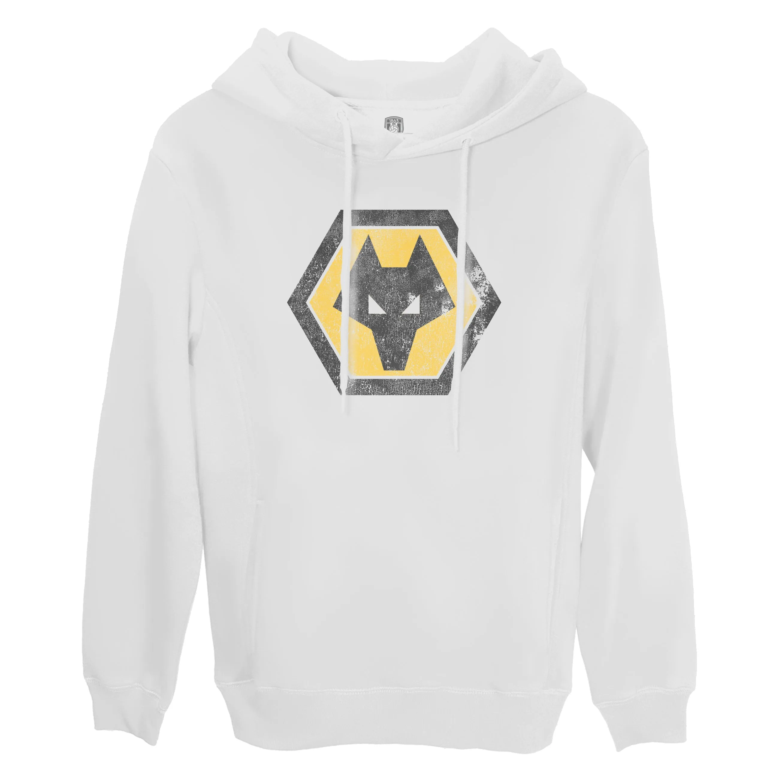 Wolverhampton Wanderers Color Badge Fleece Pullover Hoodie - White