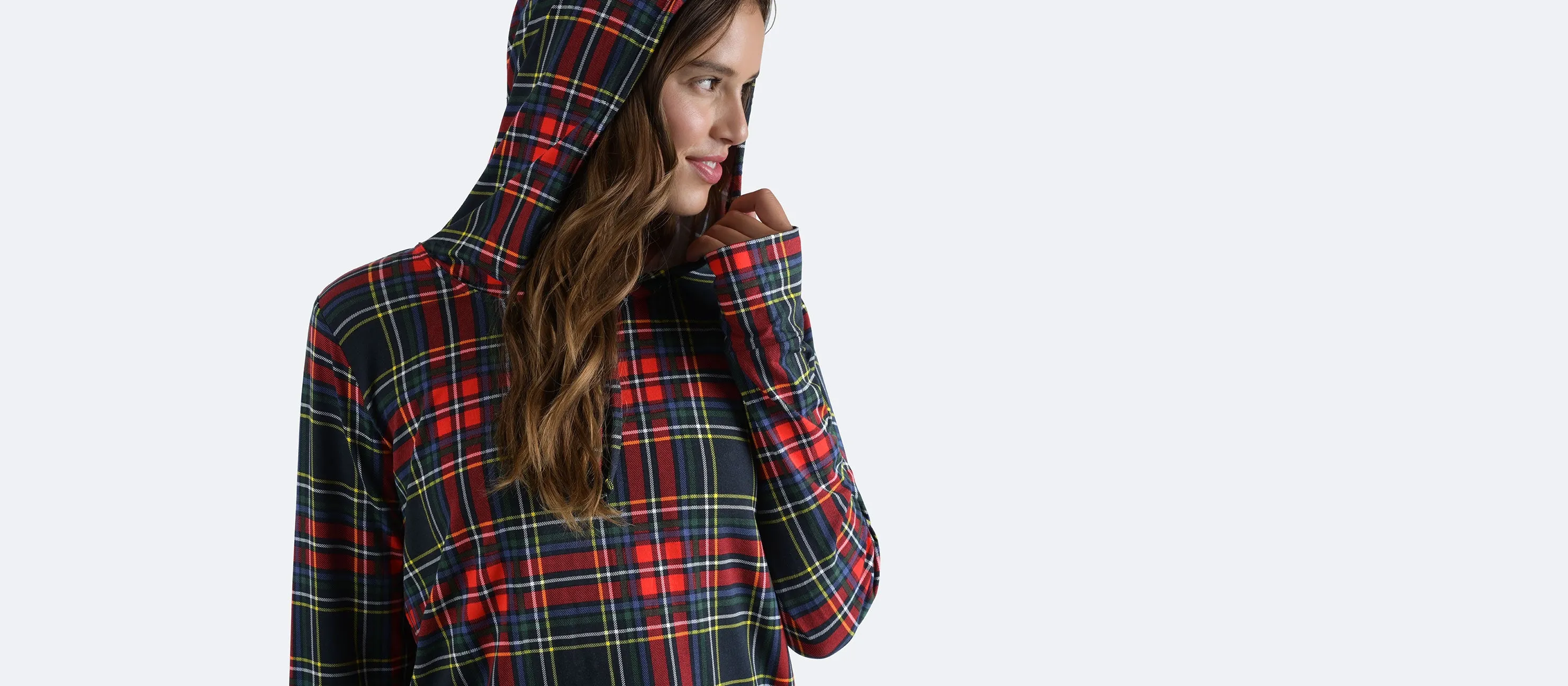 Women's Pullover Hoodie | Festive Plaid