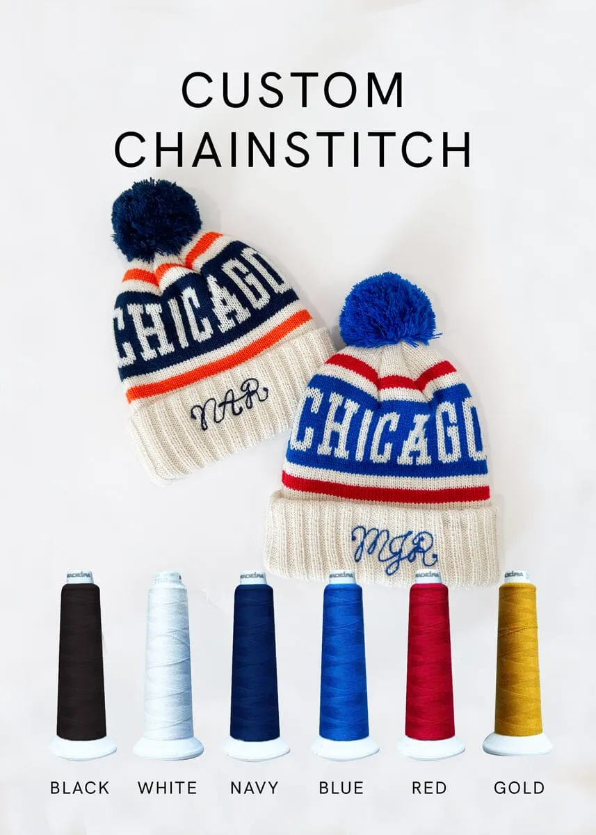 Youth Mad Hatter Chicago Pom Beanie - Retro Multi